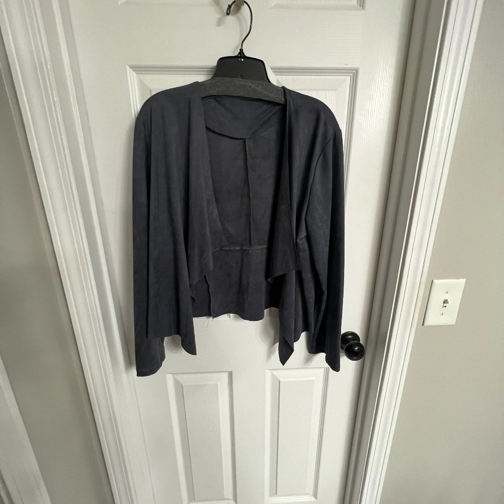 Never Worn - Suede like - Open front cardigan